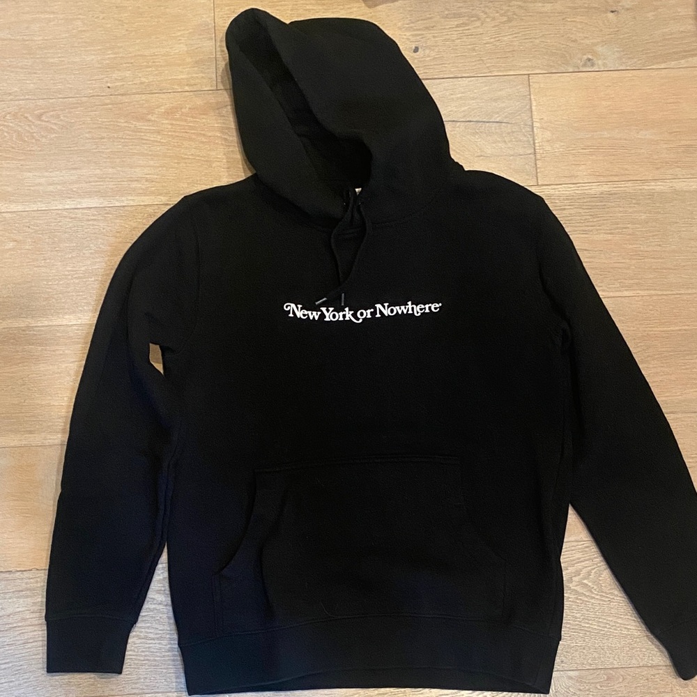 Classic Black Hoodie with New York or Nowhere Design